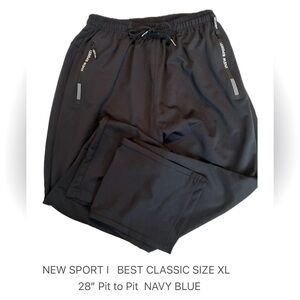 Best Classic Vogue Fashion Navy Blue Athletic Pants Size XL Great Shape